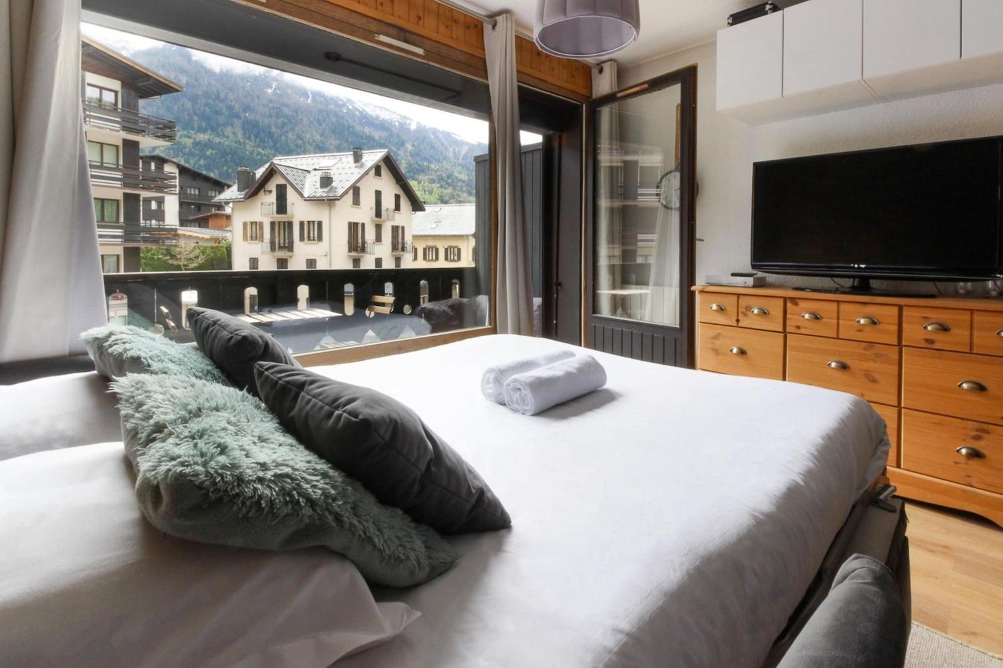 Les Dryades - Renove - Balcon Avec Vue Mt Blanc Les Houches Exterior photo